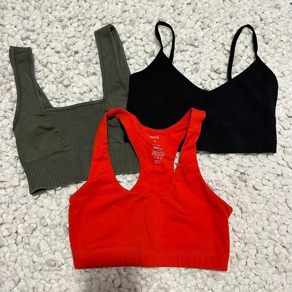 MATE the Label Other - Women's 3 Piece Sports Bra Bundle - Free People, Mate The Label, MDL Madewell XS